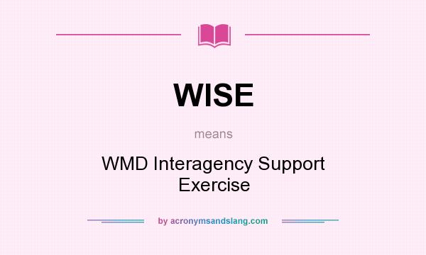 What does WISE mean? It stands for WMD Interagency Support Exercise