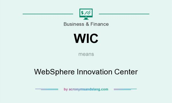 What does WIC mean? It stands for WebSphere Innovation Center