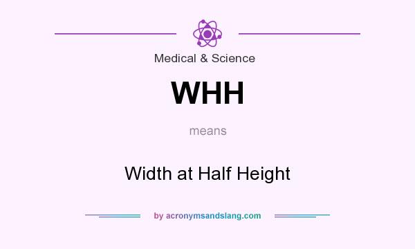 What does WHH mean? It stands for Width at Half Height