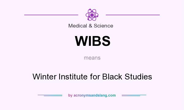 What does WIBS mean? It stands for Winter Institute for Black Studies