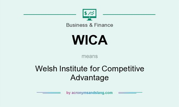 What does WICA mean? It stands for Welsh Institute for Competitive Advantage