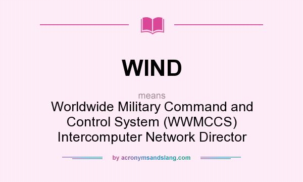What does WIND mean? It stands for Worldwide Military Command and Control System (WWMCCS) Intercomputer Network Director