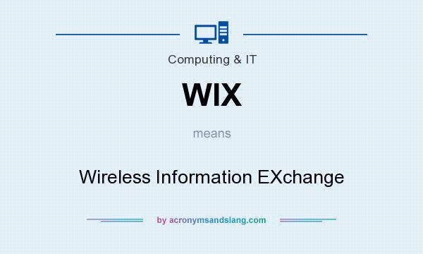 What does WIX mean? It stands for Wireless Information EXchange