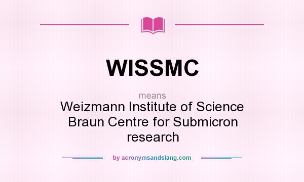 What does WISSMC mean? It stands for Weizmann Institute of Science Braun Centre for Submicron research