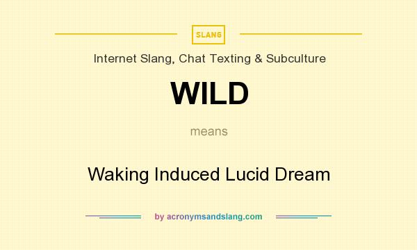 What does WILD mean? It stands for Waking Induced Lucid Dream