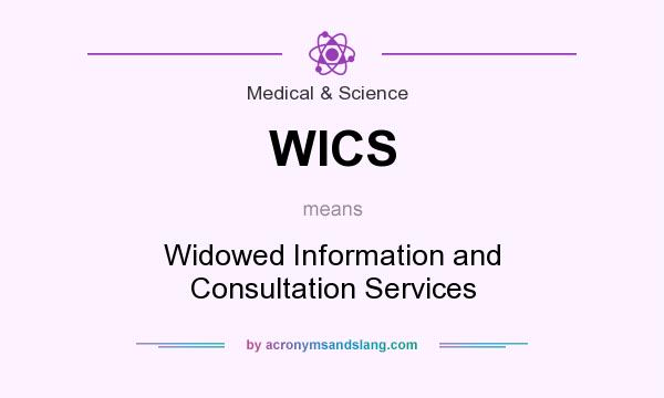 What does WICS mean? It stands for Widowed Information and Consultation Services