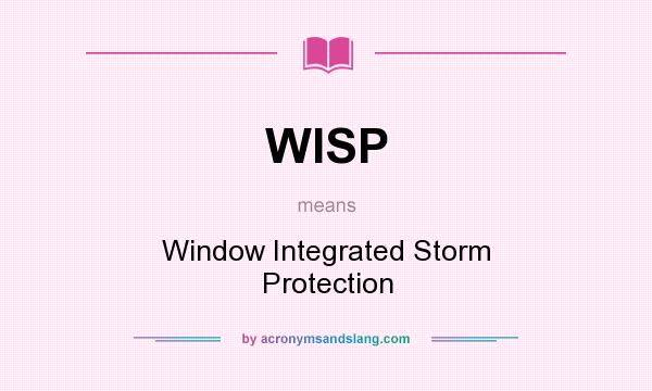 What does WISP mean? It stands for Window Integrated Storm Protection