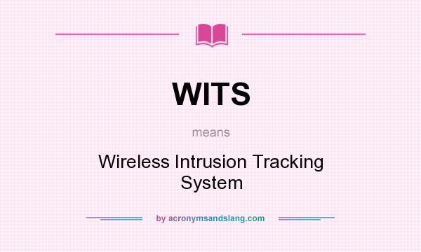 What does WITS mean? It stands for Wireless Intrusion Tracking System