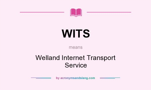 What does WITS mean? It stands for Welland Internet Transport Service