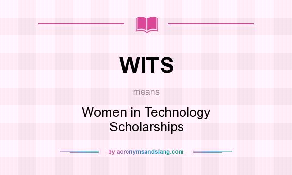 What does WITS mean? It stands for Women in Technology Scholarships