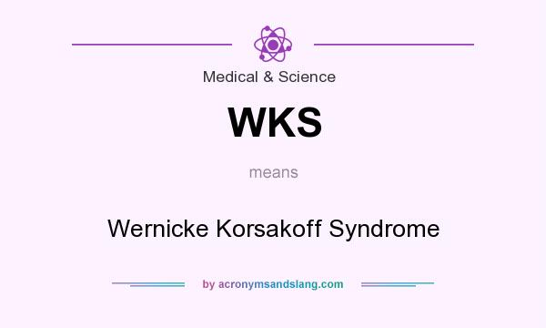 What does WKS mean? It stands for Wernicke Korsakoff Syndrome