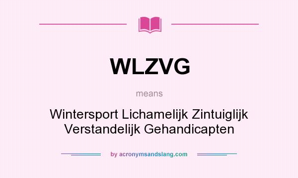 What does WLZVG mean? It stands for Wintersport Lichamelijk Zintuiglijk Verstandelijk Gehandicapten