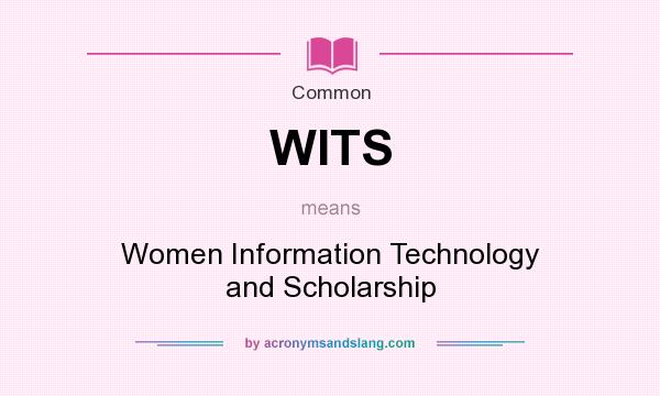What does WITS mean? It stands for Women Information Technology and Scholarship