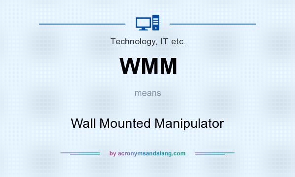 What does WMM mean? It stands for Wall Mounted Manipulator