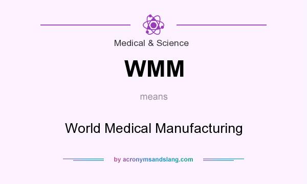 What does WMM mean? It stands for World Medical Manufacturing