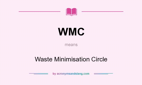 What does WMC mean? It stands for Waste Minimisation Circle