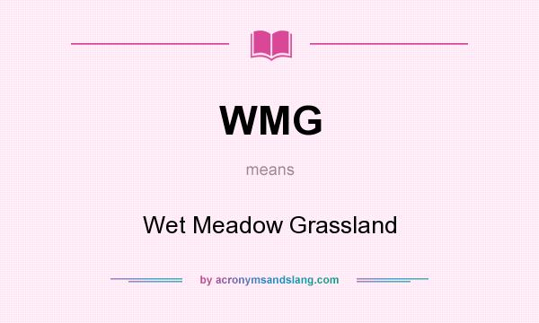 What does WMG mean? It stands for Wet Meadow Grassland