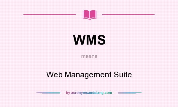 What does WMS mean? It stands for Web Management Suite