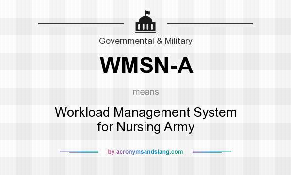 What does WMSN-A mean? It stands for Workload Management System for Nursing Army