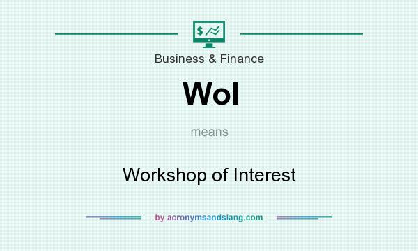 What does WoI mean? It stands for Workshop of Interest