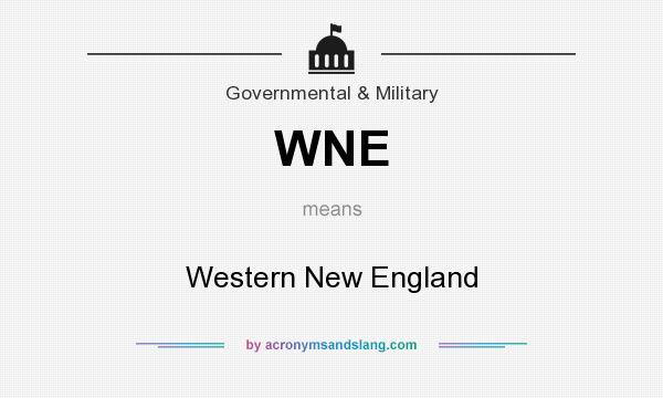 What does WNE mean? It stands for Western New England