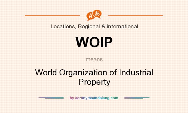 What does WOIP mean? It stands for World Organization of Industrial Property