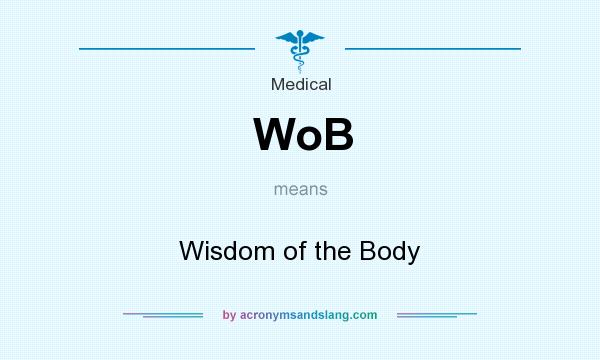 What does WoB mean? It stands for Wisdom of the Body