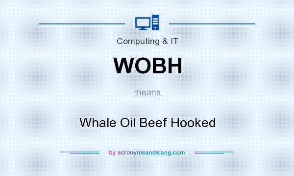 What does WOBH mean? It stands for Whale Oil Beef Hooked