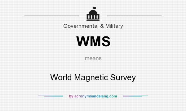 What does WMS mean? It stands for World Magnetic Survey
