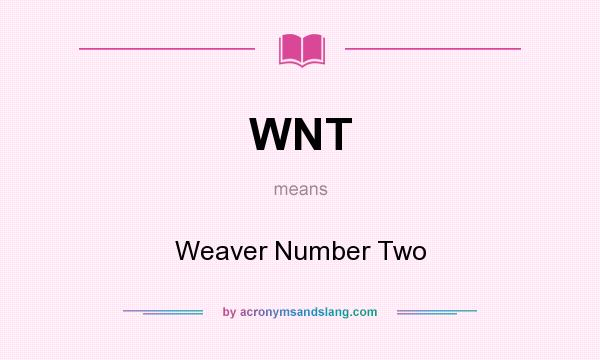 What does WNT mean? It stands for Weaver Number Two