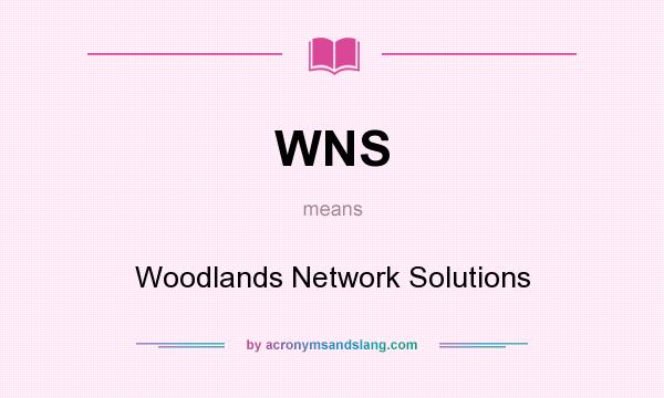 What does WNS mean? It stands for Woodlands Network Solutions