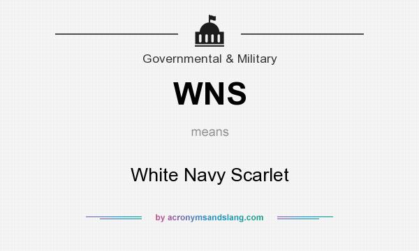 What does WNS mean? It stands for White Navy Scarlet