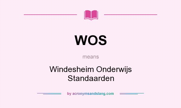 What does WOS mean? It stands for Windesheim Onderwijs Standaarden