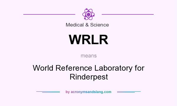 What does WRLR mean? It stands for World Reference Laboratory for Rinderpest