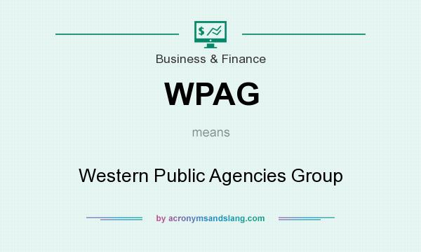 What does WPAG mean? It stands for Western Public Agencies Group