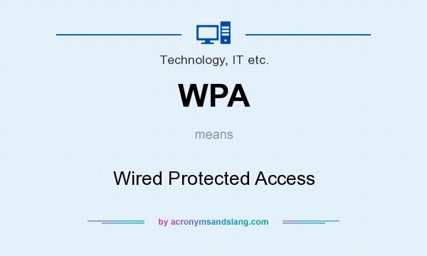 What does WPA mean? It stands for Wired Protected Access