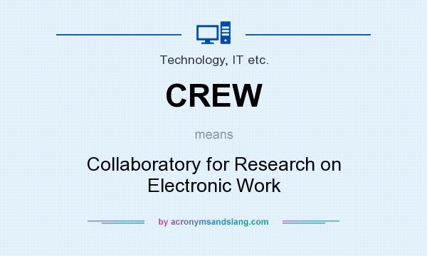 What does CREW mean? It stands for Collaboratory for Research on Electronic Work