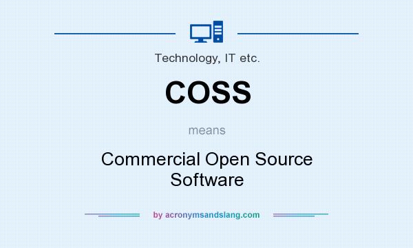 What does COSS mean? It stands for Commercial Open Source Software