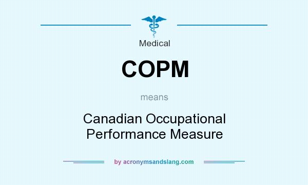 What does COPM mean? It stands for Canadian Occupational Performance Measure