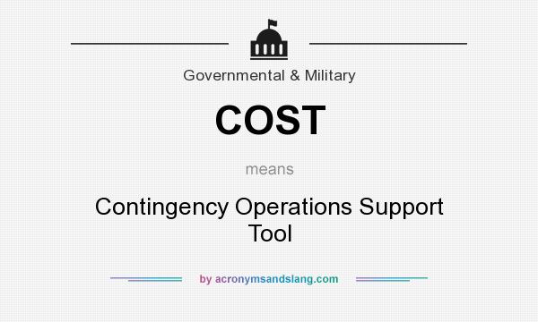 What does COST mean? It stands for Contingency Operations Support Tool