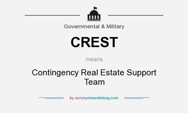 What does CREST mean? It stands for Contingency Real Estate Support Team