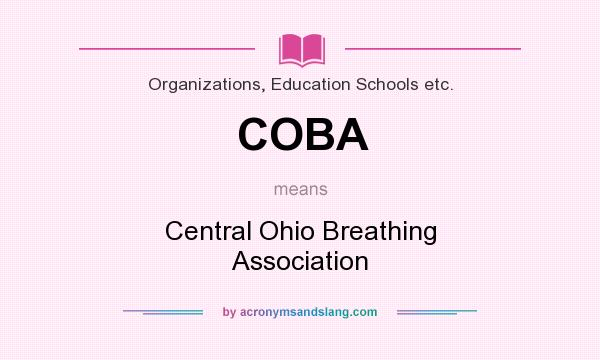 What does COBA mean? It stands for Central Ohio Breathing Association