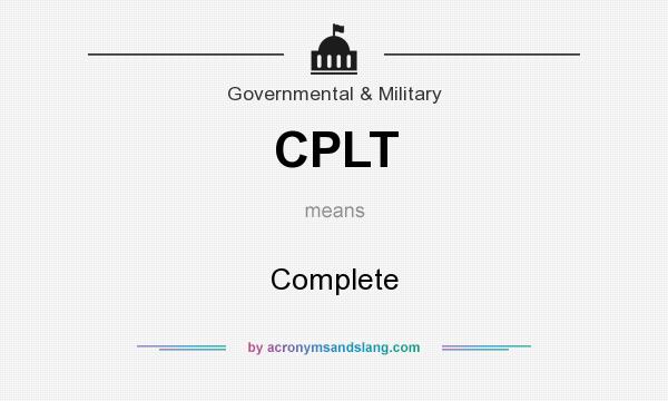 What does CPLT mean? It stands for Complete