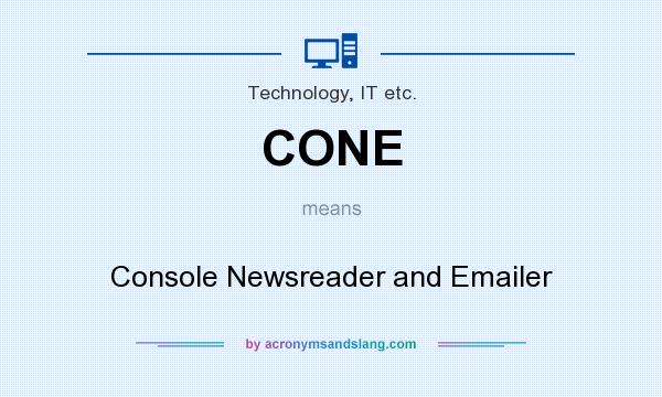 What does CONE mean? It stands for Console Newsreader and Emailer