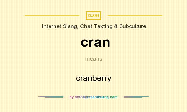 What does cran mean? It stands for cranberry