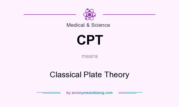 What does CPT mean? It stands for Classical Plate Theory