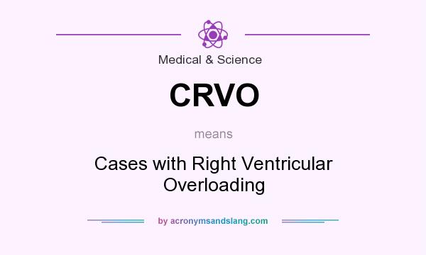 What does CRVO mean? It stands for Cases with Right Ventricular Overloading