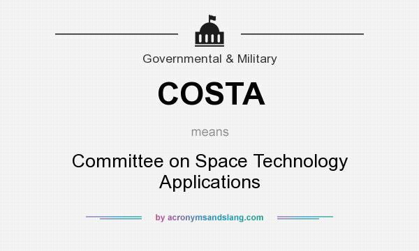What does COSTA mean? It stands for Committee on Space Technology Applications