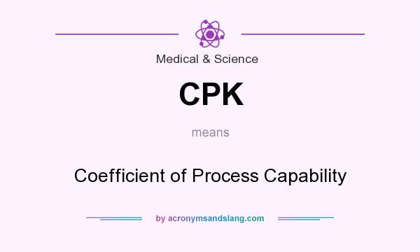 What does CPK mean? It stands for Coefficient of Process Capability