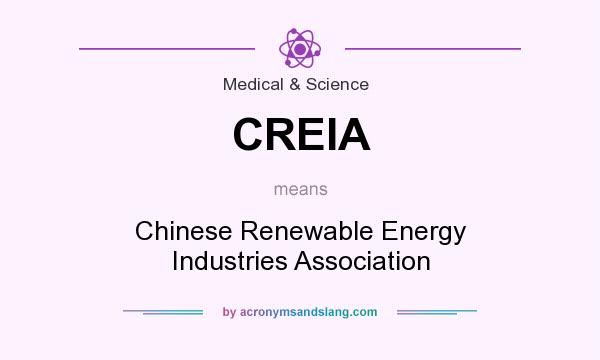 What does CREIA mean? It stands for Chinese Renewable Energy Industries Association